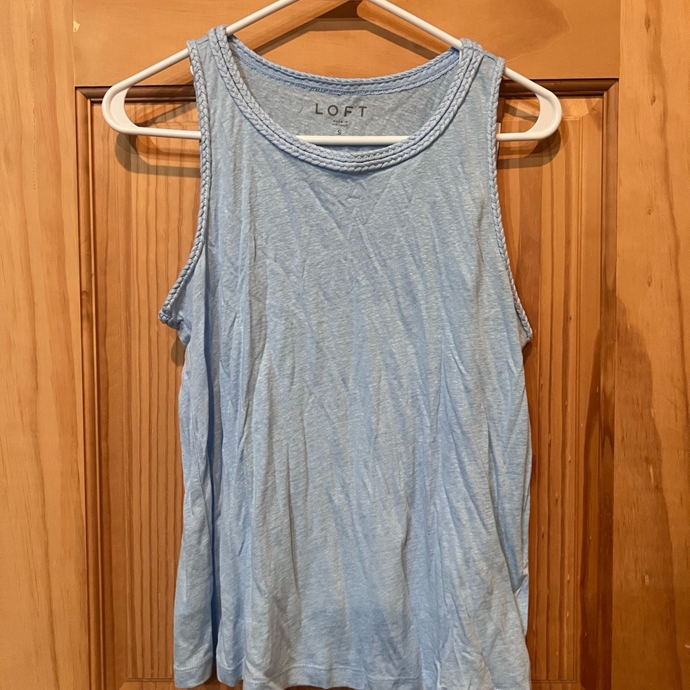 LOFT Light Blue Sleeveless Tank Top